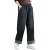 FENGXIAO Women's 2025 Summer High-Waist Straight-Leg Denim Pants