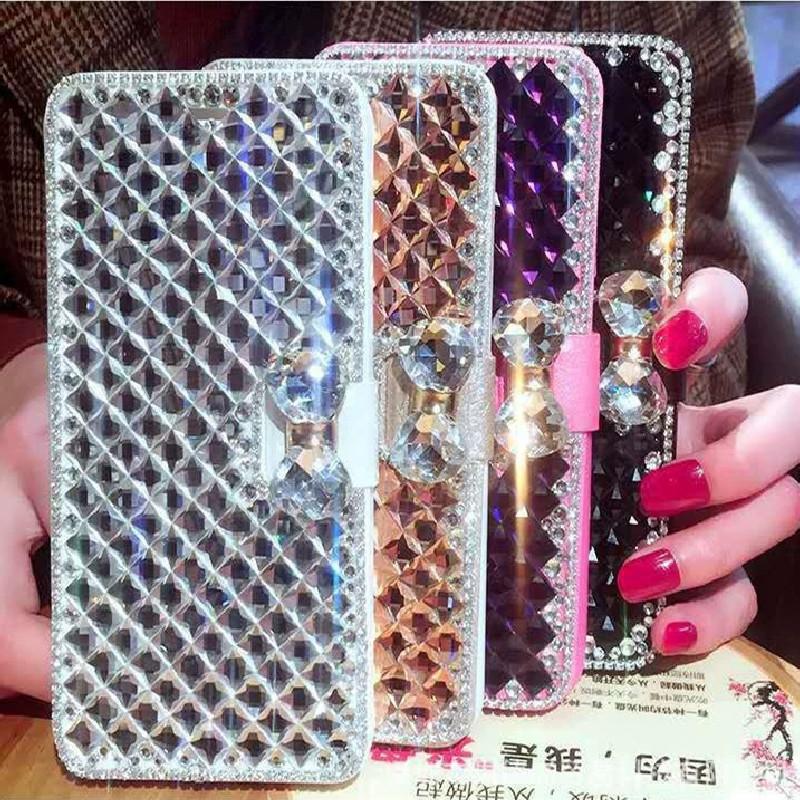 Iphone Style Flip Case With Water Diamonds Decoration Fashion Prevention Fall