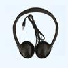 Black Cellular Wired Headset 3.5MM Wired Headworn Earphones Headphone  Students