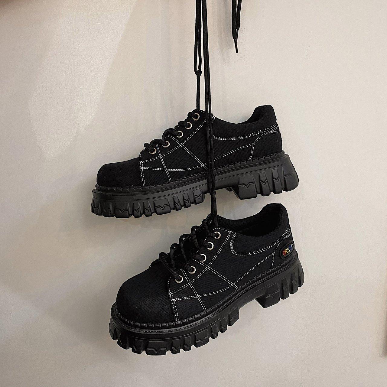 

Fashion Girls Ins Chunky Sneakers Neweststudent Spring Martens Boots Shoes Women Lace-Up Thick Bottom Suit Sneakers Chaussure Femm