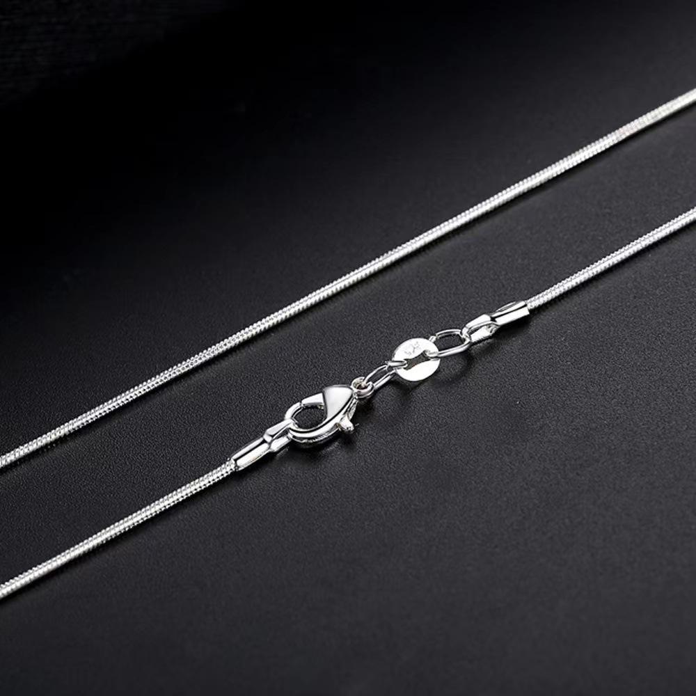 925er Sterling Silber Halskette Hohe Qualität Schlangenkette Modeschmuckketten Für Damen Herren Hochzeit Geburtstag Party Geschenk