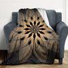Golden Mandala Flannel Blanket Throw Blanket Soft Warm Sofa Bed Camping Car Home Decor Unique Christmas Gift C9301812