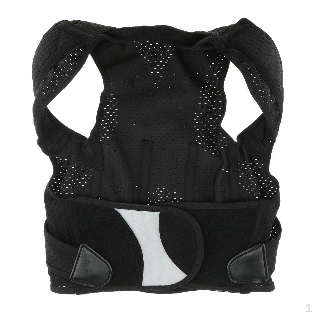 Unisex Posture Corrector Shoulder Belt Support - Black XXL