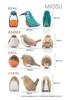 MIOSU Bird Figurines, Nordic Style, Decorative Objects, Wooden Handmade Small Items, Lucky Animals, Set of 4, Cute Gift
