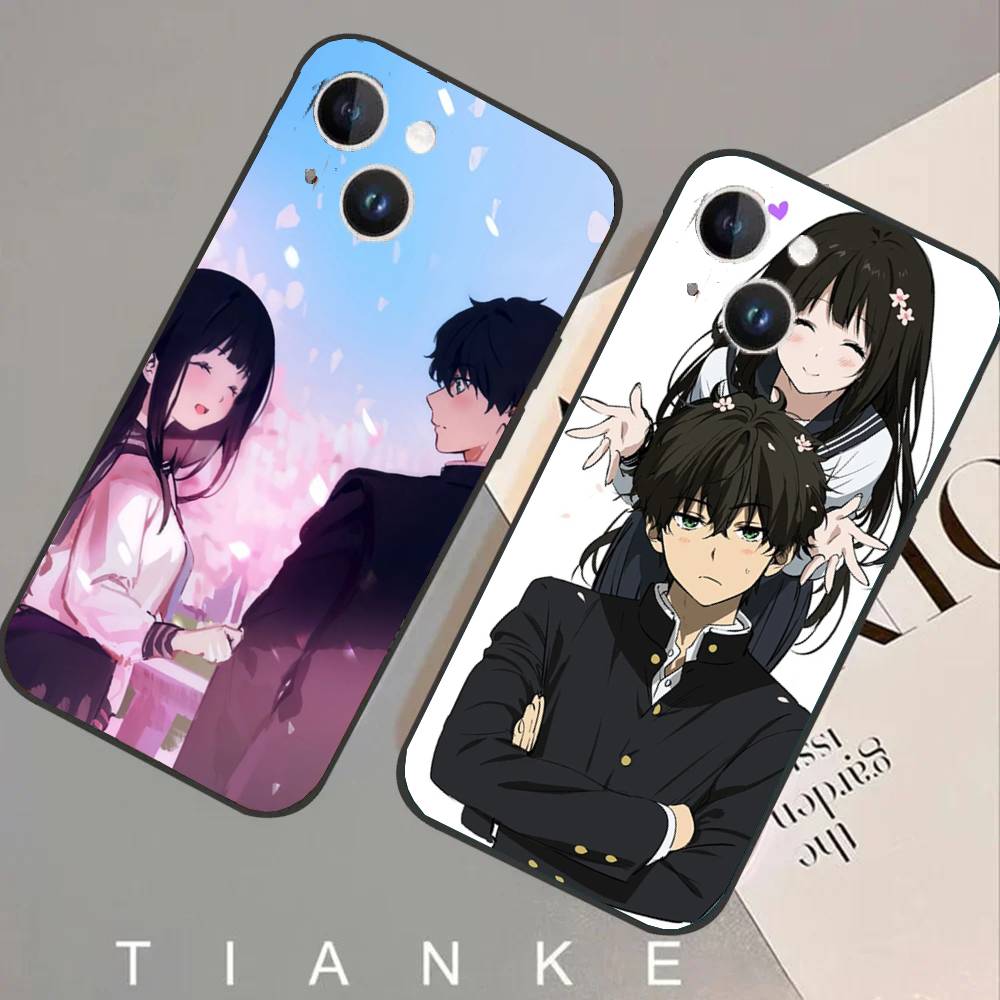 H-Hyouka Anime Handyhülle Für IPhone 17 Air 16 15 14 13 Pro Max 11 12 Schwarze Silikonhülle