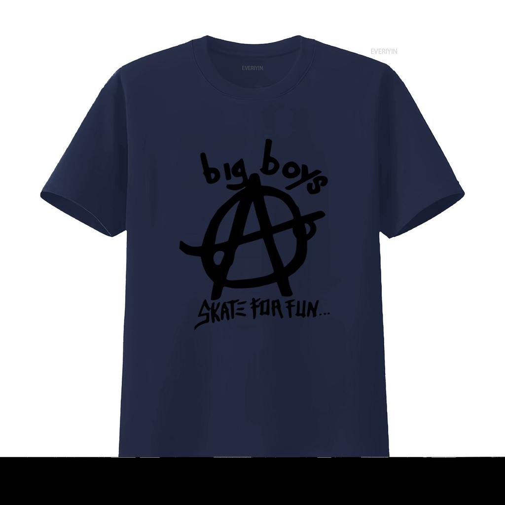 Big Boys Punk Band T Shirt Skate for Fun Design Trendy Streetwear Lovers Vintage Washed Top For Everyday Wear Graphic Fashion