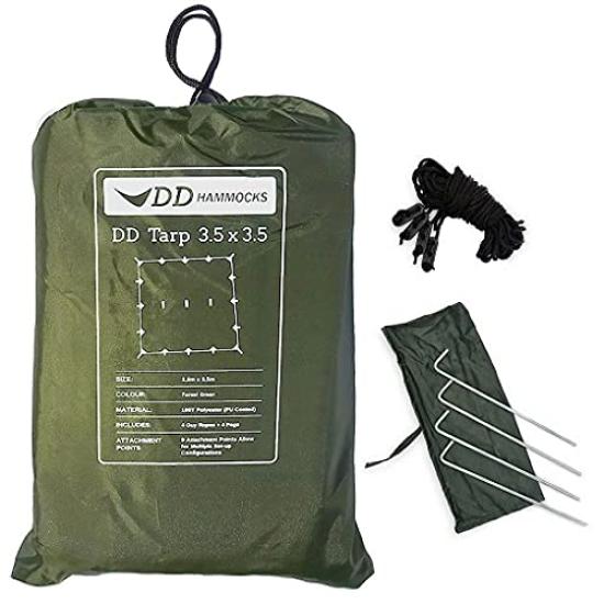 

Гамаки DD Tarp Tarp Forest Green Японский оригинальный продукт 3,5x3,5 (Зеленый лес)