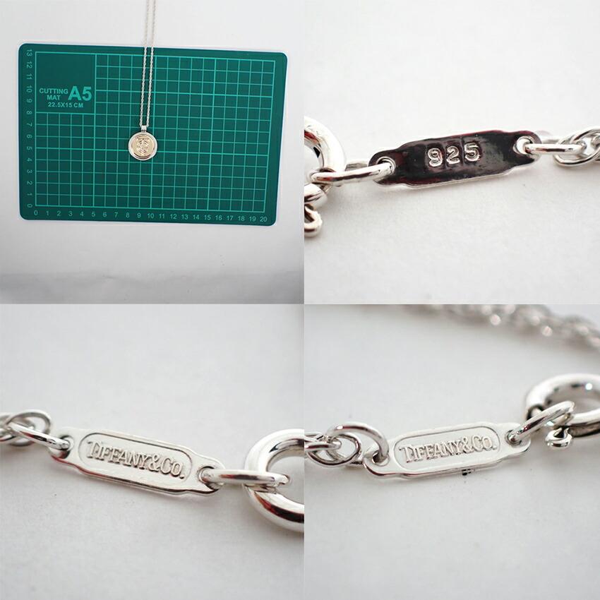 [Gebraucht] TIFFANY/Tiffany 925/750 Kombination Logo runde Münzanhänger [g357-6]