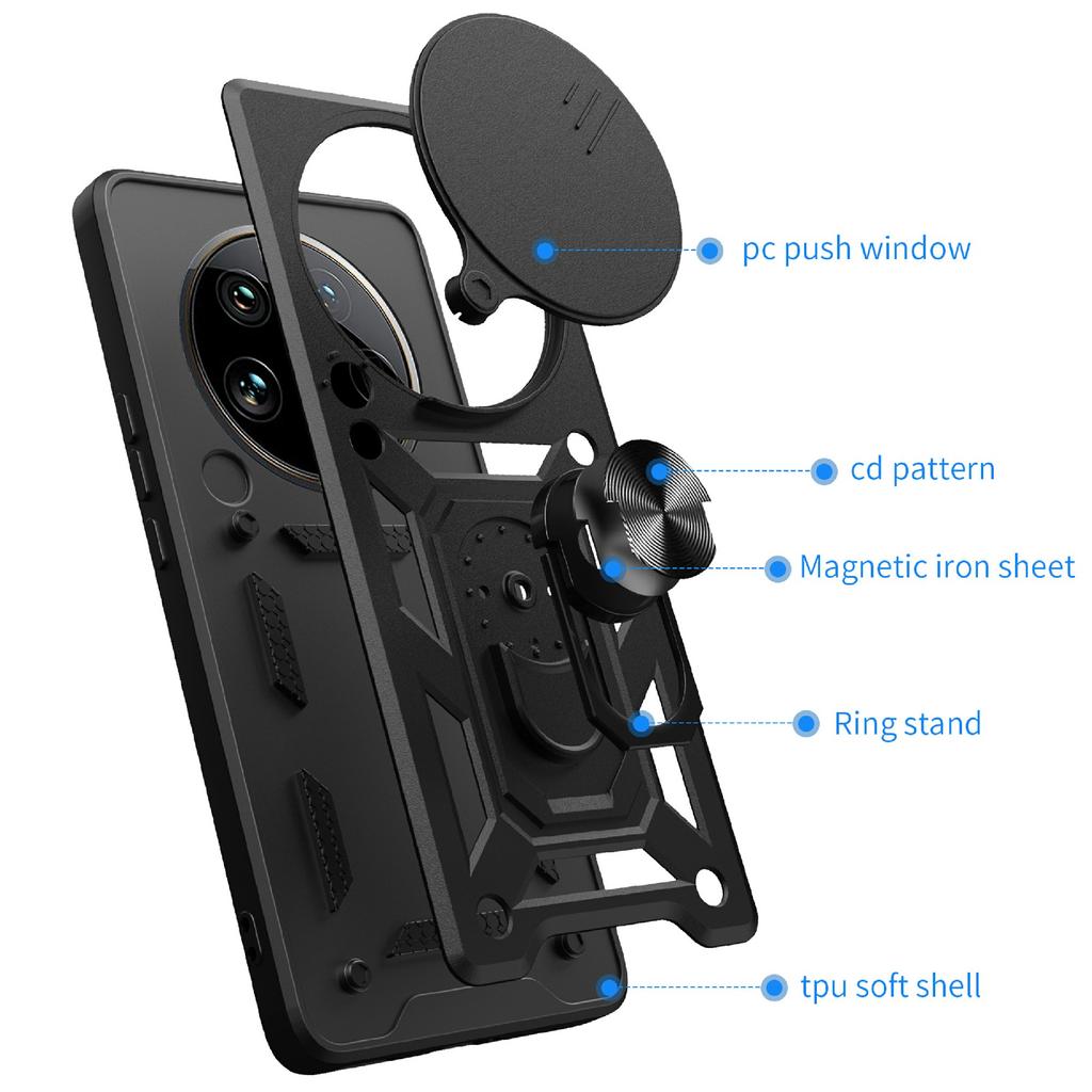 For Xiaomi 14 Ultra Phone Cover Camera Protection Bump Proof PC+TPU Back Case