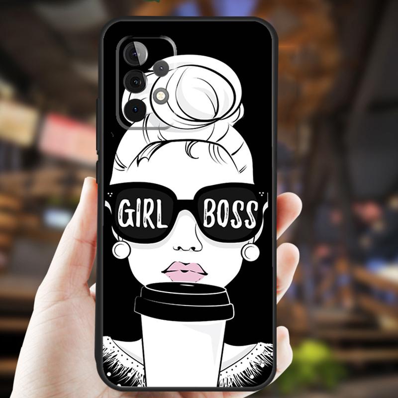 

Princess Female Boss Coffee Case For Samsung Galaxy A34 A06 A05 A32 A16 A55 A36 A26 A54 A14 A22 A52 A35 A15 A53 A13 A56 Samsung A34 5G