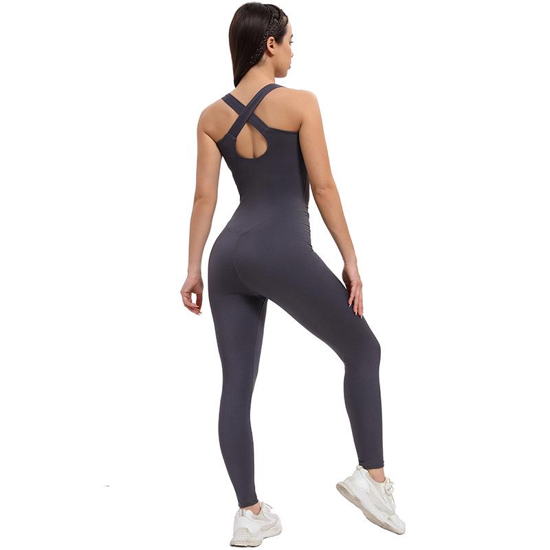 

Высокоэластичный быстросохнущий боди для йоги без рукавов с защитой от солнца XL