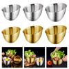 Slanted Salad Serving Bowl Korean Vegetable Holders for Restaurant Use Large Capacity Stainless Steel Tableware