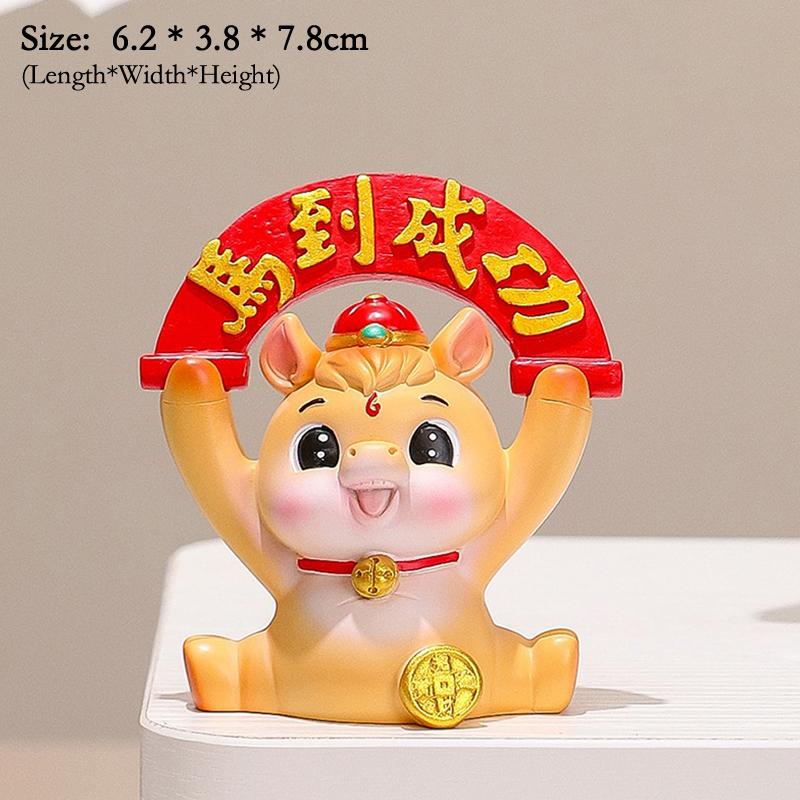 2026 Cute Year Of The Horse Ornament Lucky New Year Horse Toy DIY Desktop Decoration Car Ornament Pony Decor New Year Gift