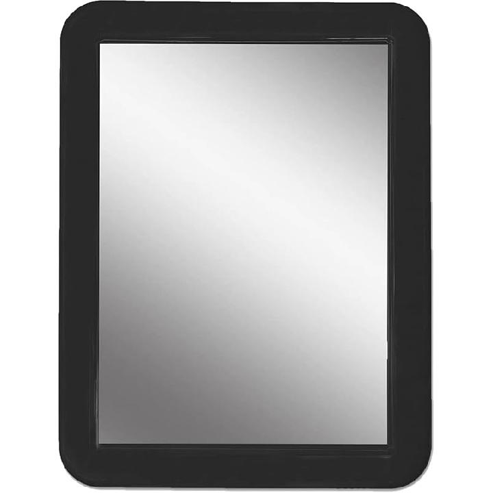 Magnetic Locker Mirror,5" x 7" Small Mirrors School Locker, Bathroom, Household Refrigerator, Locker Accessory, Office Cabinets, and Home (Black)