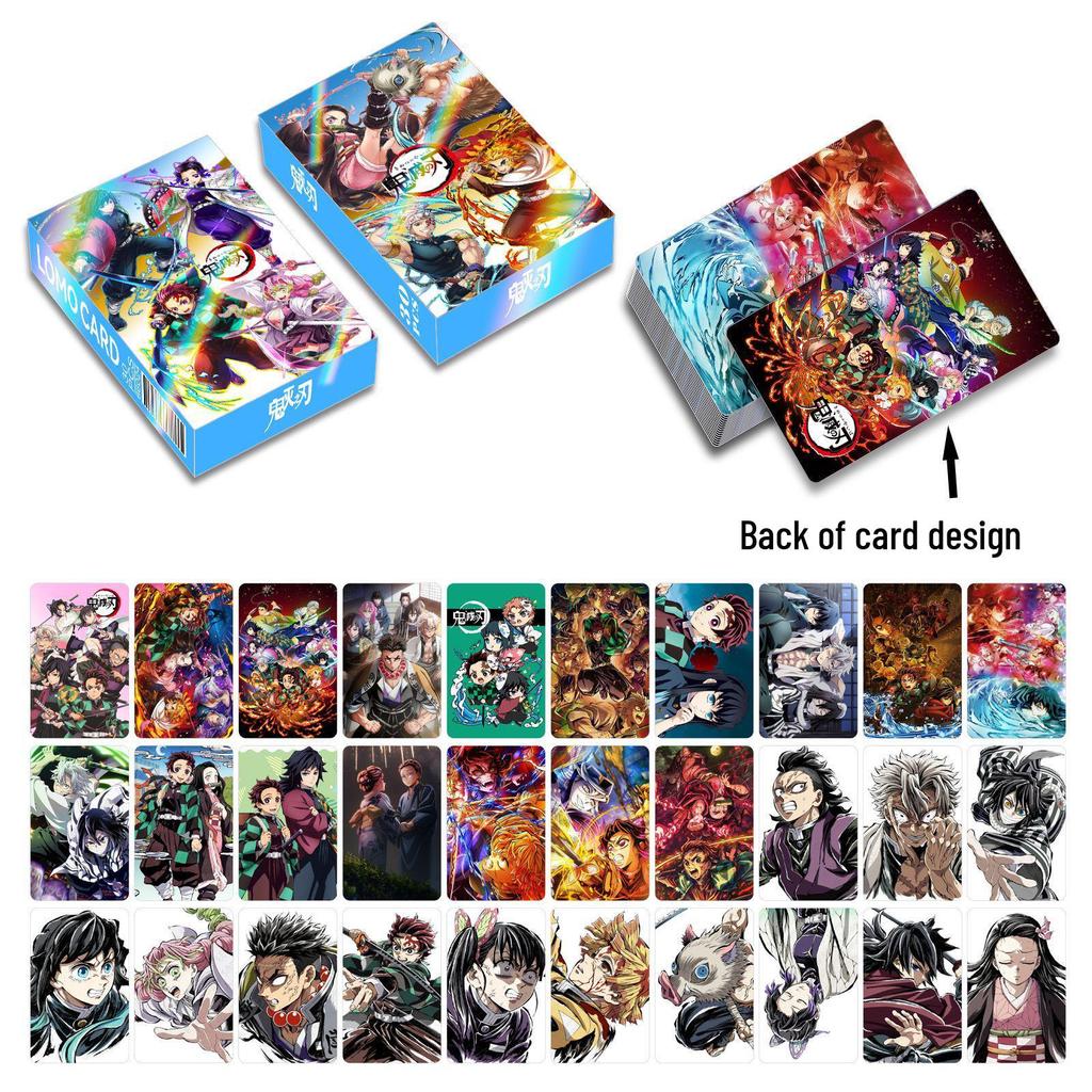 Demon Slayer Double-Sided HD LOMO Card Box Set - 30 Anime Bookmarks