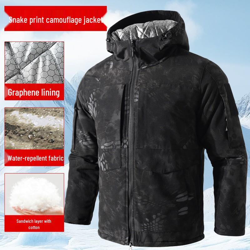 Men s M65 Tactical Outdoor Water-Repellent Winter Jacket – Windproof, Heat Reflective, Cold Protection Coat L