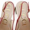 Gucci Ribbon Sandals 601553 GG White / Red Leather Women Used