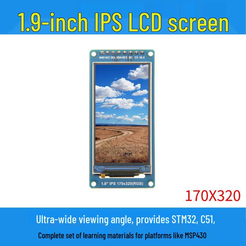 1.9-inch IPS TFT Display Module, SPI Serial, 170x320 HD Color Screen