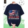 This FIFA World Cup-themed Short-sleeved T-shirt Is Designed Specifically for Men, Featuring a Crew Neck Style