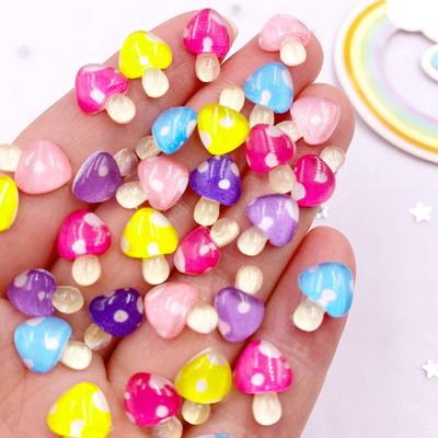 50 sztuk mieszane żywicy Mini kryształ kolorowy kwiat grzyb paznokcie sztuka Flatback Rhinestone aplikacje album do scrapbookingu diy akcesoria dekoracyjne rzemiosło
