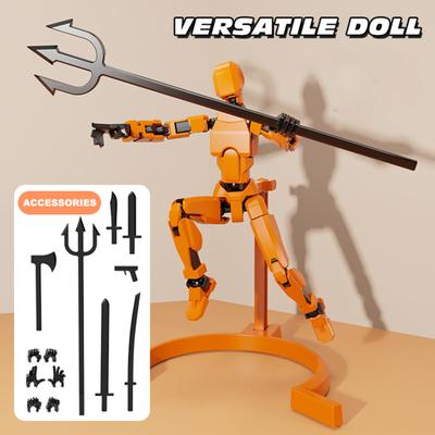 3D Magnetic Action Figure Set with Movable Joints 3D Printed DIY Assemble Dummy Toy Full Body Activity Robot Action Gaming Figures