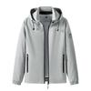 Men's Windproof Hooded Jacket - Spring/Autumn Versatile Slim Fit Solid Color Casual Outerwear