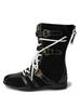 Niche Design Boxing Boots Women's Retro Style Heightening Martin Boots Lace-up Short Boots Mid-tube Western Boots German Training Boots