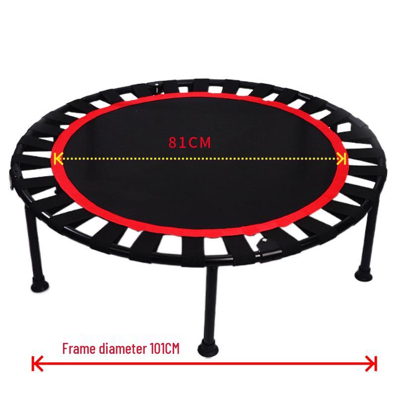 40" Round T-Handle Folding Indoor Trampoline for Kids with Handrail