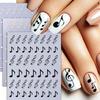 Naklejki do zdobienia paznokci nuty samoprzylepne DIY Vintage Angielski List Manicure Dekoracja Naklejki Damskie Akcesoria do Paznokci do Domu Salonu