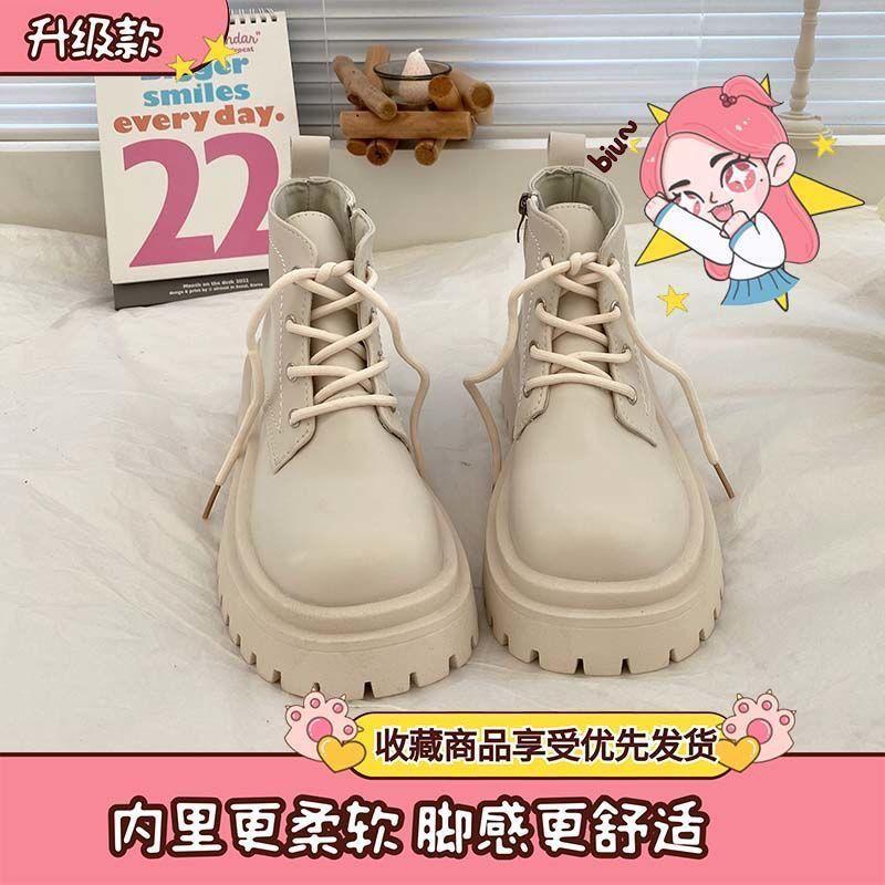 Martin boots women's autumn 2025 new British style fashionable versatile small foreign thick heel handsome short boots