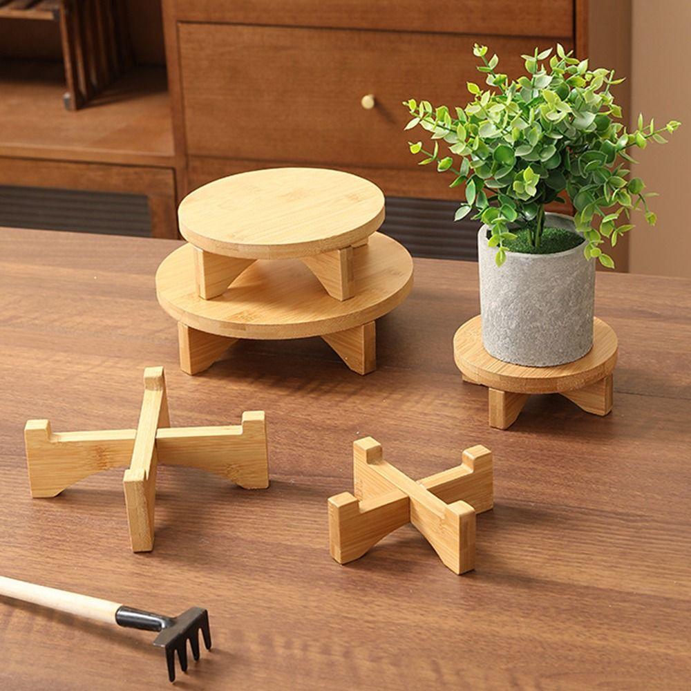 Wooden Bonsai Display Stand Home Decoration Gardening Supplies Flowerpot Holder Floor-Standing Desktop Ornament Plants Stand