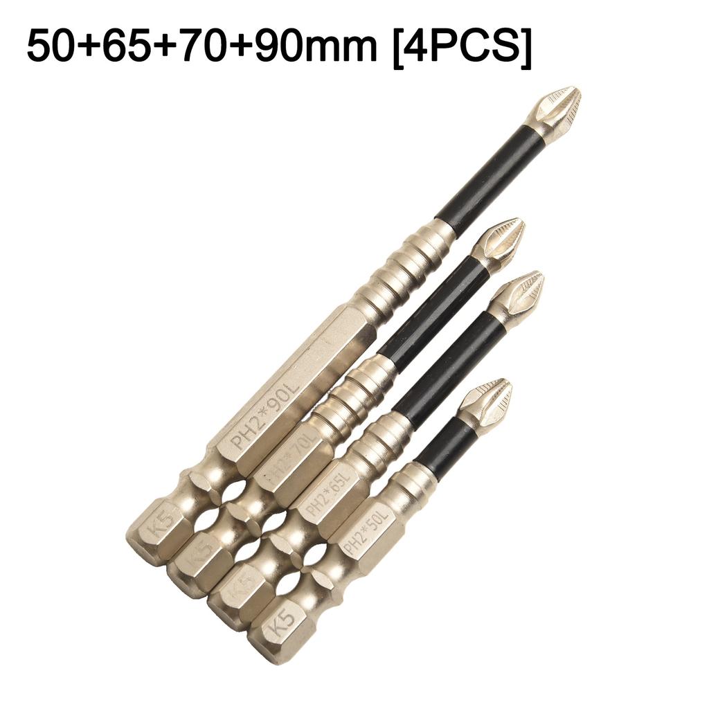 3/4/5 Stück Anti-Rutsch Schraubendreher Bit Set Hohe Härte Kreuz Magnetisch PH2 Schraubendreher Bit Legierter Stahl Anti-Rutsch Bohrer Werkzeuge