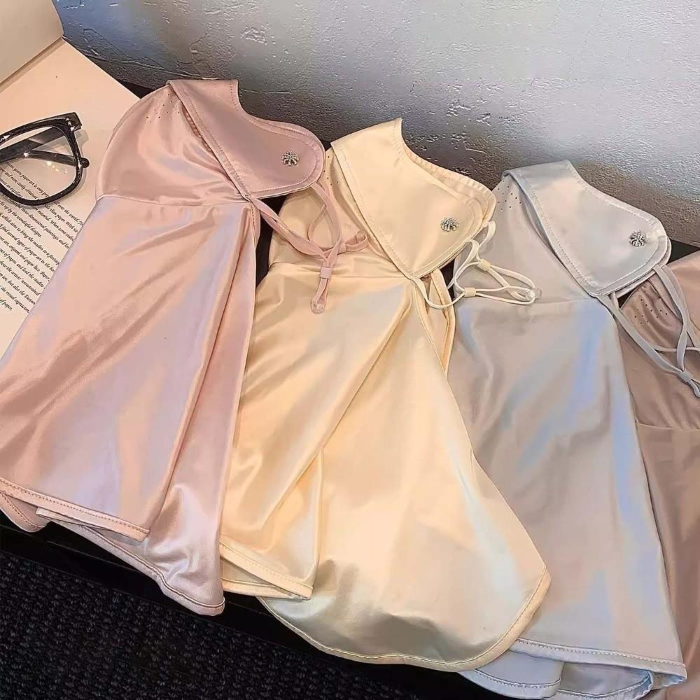 Satin Face Sun Protection Elastic Breathable Sunshade Mask Outdoor Work Neck Sunscreen Mask  Summer