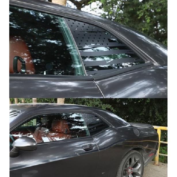 Car Distressed American Flag Window Decal Sticker For Dodge Challenger 2008-
