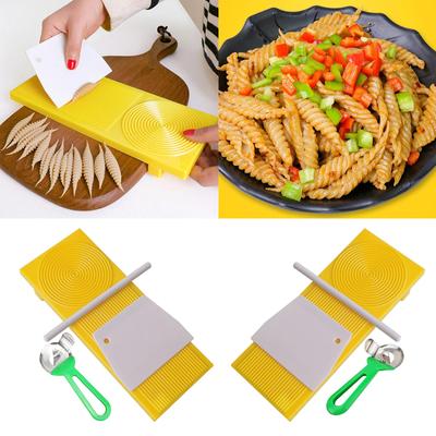 Plastic Macaroni Pasta Board Set Kitchen Spaghetti Rolling Maker Food Supplement Molds Pasta Noodles Tool Easy To Use