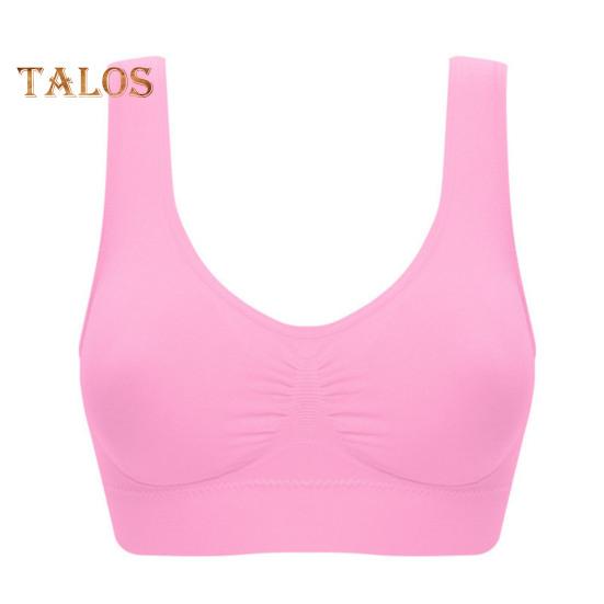 Seamless Sports Bras for Women Large Size Wireless Brassiere Tank Top with Removable Pads Stretchy Yoga Bra