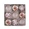 9PCS/Box Colorful Christmas Tree Pendant 8cm Electroplated Ball Christmas Ball  Party