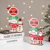 Wooden Xmas Ornaments Santa Claus Snowman Christmas Home Decoration  Year Desktop Decor Navidad