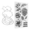  Flower Pattern Transparent Seal  Scrapbook Card Making Photo Album Decoration