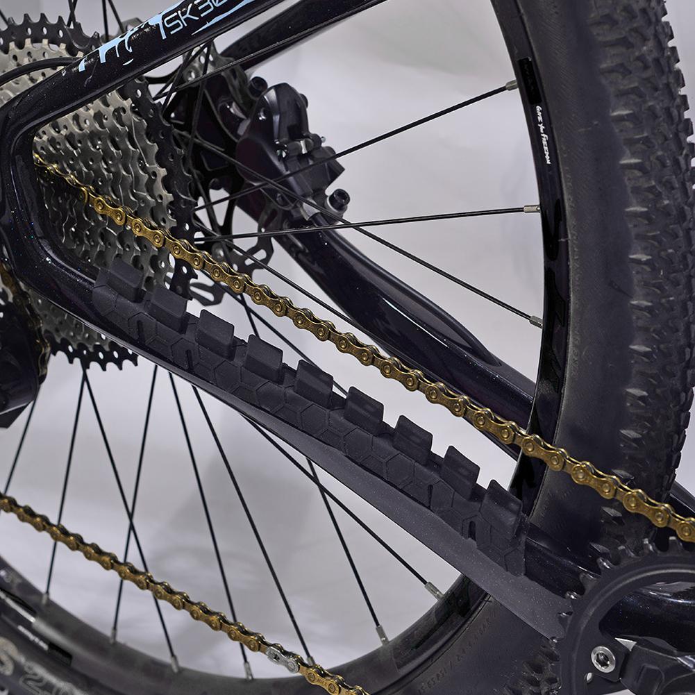Protector de Vaina de Silicona para Bicicleta Pegatina Protectora de Cadena Antiarañazos para Bicicleta de Montaña MTB Bicicleta de Carretera