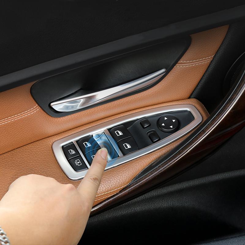 For BMW 3 4 Series 3GT F30 F32 F34 Car Styling Interior Gearshift AC CD Button Panel Door Armrest Decoration Cover Trim Sticker MQHWD1