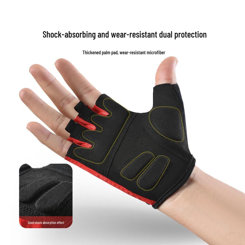 Unisex Summer Cycling Gloves - Breathable, Shock-Absorbing, Half-Finger, Sun Protection