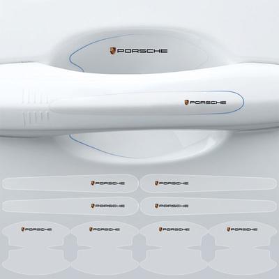 8 Piezas Adhesivo Protector Transparente para Cuenco de Manija de Puerta de Coche Antiarañazos Para 911 918Spyder 928 944 968 Boxster Cayenne Macan Panamera