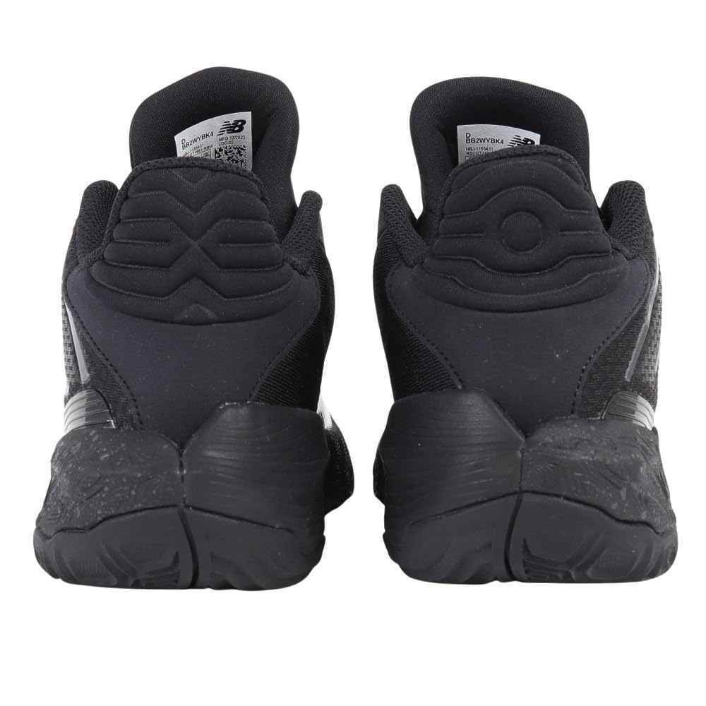 New Balance Basketball Shoes BB2WYBK4 2E Two Wxy v4 Two Way Wide Lightweight Mid Cut Black (Black/25.0/Men's)