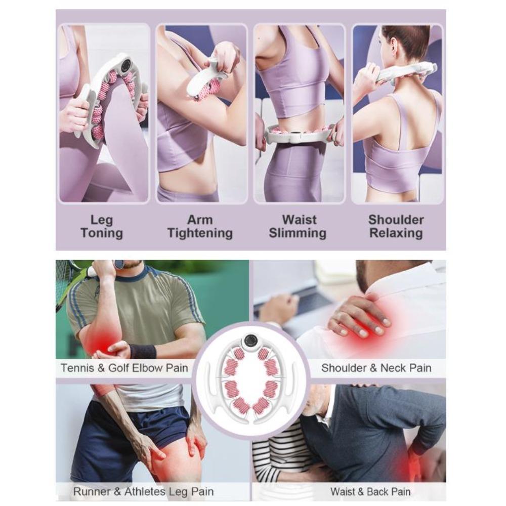 Ring-Beinclip-Rollenmassagegerät, Beinmassagegerät, Yoga-Fitnesshilfe, Bein-Schönheitsartefakt, 3 abnehmbare Teile
