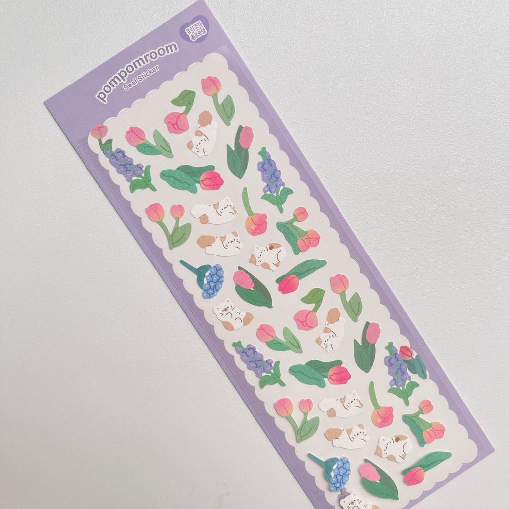 Korean Popular INS Same Laser Goo Card Sticker Transparent Bottom Seiko DIY Decorative Sticker