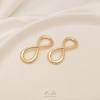 14K Gold-Filled Figure-Eight Clasp Leather Cord Connector for DIY Jewelry