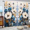 2 Panels Abstract Floral Decorative Oil Curtains   Versatile Design Suitable for Any Style   Creating a Peaceful Living Space
