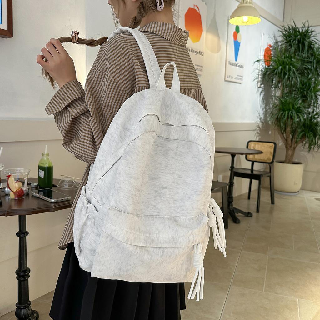 Schoolbag1011 New Star Backpack Female Korean Version Ins Style Simple Casual Student Schoolbag Large Capacity Travel Backpack
