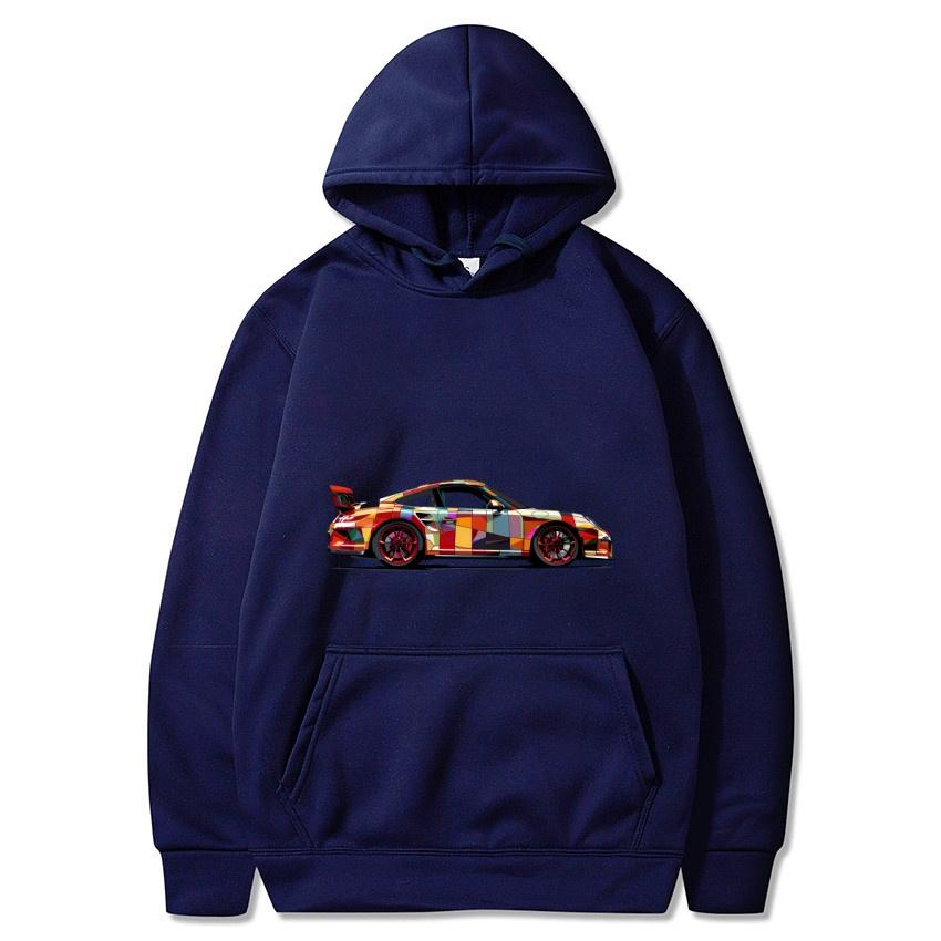 Autumn and winter sports cars, luxury cars, printed hoodies, men's and women's long sleeved streetwear, hip-hop warm hoodies